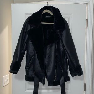 Pretty Little Thing biker style coat